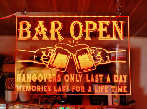 Man cave bar open - man,