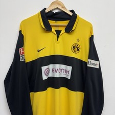 BORUSSIA DORTMUND 2007/2008 PLAYER ISSUE HOME FOOTBALL LONG SLEEVE PETRIC 10 XL