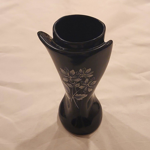 Vintage black white floral - &,