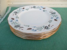 6 x Colclough Salad Plates LINDEN - VGC