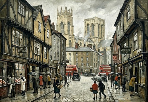 York minster lowry inspired - york,