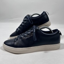 PS Paul Smith "Lee" Mens Low-Top Leather Trainers - Navy Blue - Size 9 UK