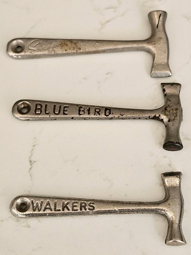 Three vintage toffee - hammers,