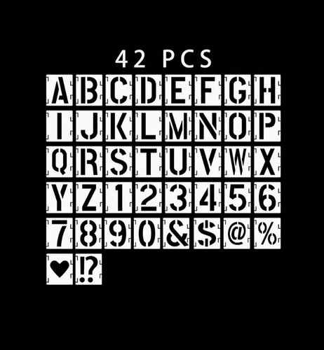 Letter and number stencils - letter,