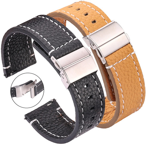 Genuine leather watchband soft - watchband,