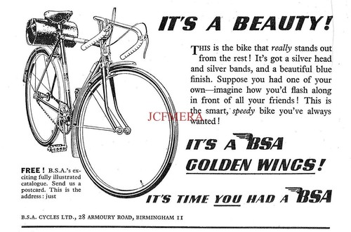 Bsa golden wings - 'golden, bicycle