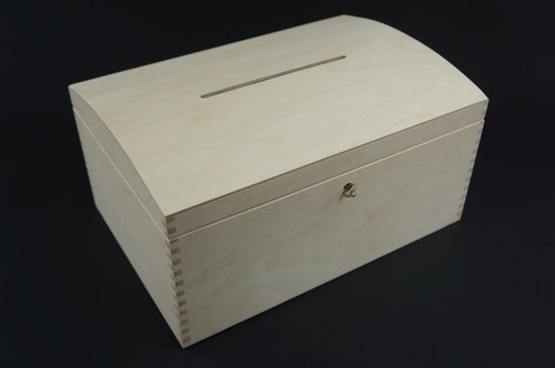 Plain wooden wedding box - plain,