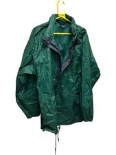 Peter Storm Green Waterproof Jacket Hooded Drawstring Retro - Size L