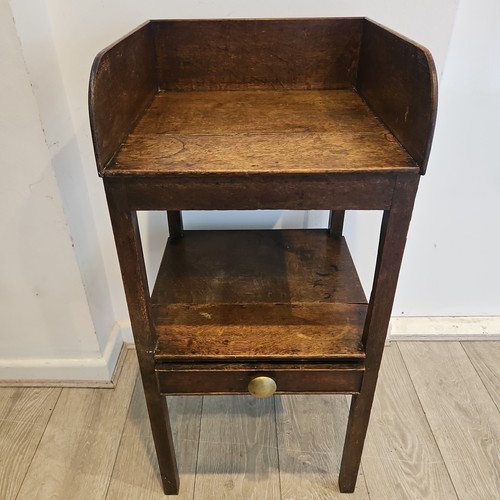 Georgian oak washstand - oak, bedside