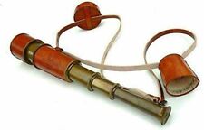 Folding Telescope Antique Vintage Brass Telescope with Leather case Finish Gift