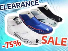 SPARCO Prime-T racing shoes Leather Boots white blue black rally FIA SALE