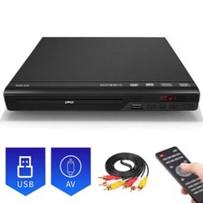 🔥DVD Player Region Free with Remote Control USB Multi Region & AV Cable UK
