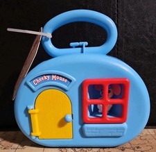 New NOS 1983 Bluebird Cheeky Mouse Bag House Figure Playset Brush Mirror 