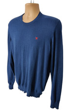 HACKETT LARGE NAVY JUMPER SWEATER PULLOVER CREW CASUAL PIMA COTTON KNIT WORK MEN