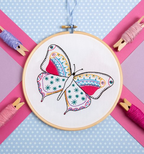 Butterfly embroidery kit - kit,
