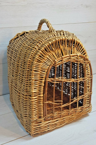 Vintage wicker cat carrier - vintage,