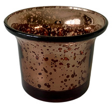 Bronze Mercury Glass Tealight / Candle Holder Decorative Votive Speckled