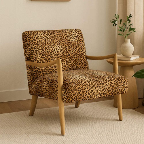 Leopard print chair cefena - |,