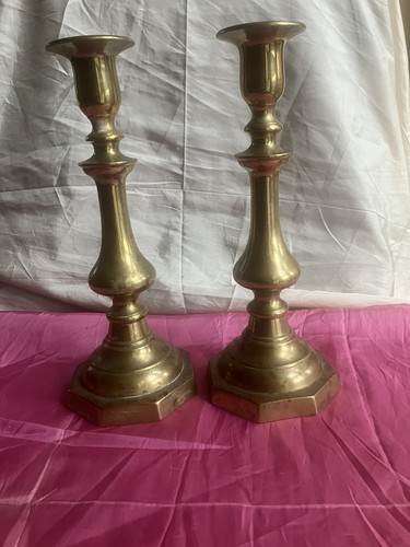 Pair victorian brass - victorian,