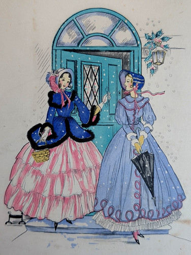 Vtg used crinoline lady - used,