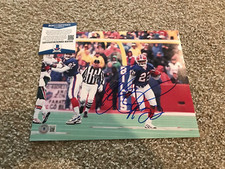 JEFF BURRIS Signed Autographed 8x10 Photo BUFFALO BILLS NOTRE DAME BAS BECKETT