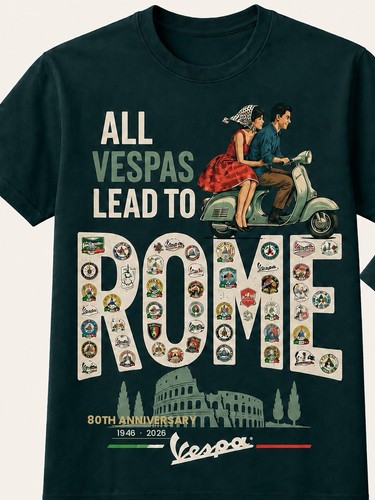 80th anniversary vespa - 80th, shirt