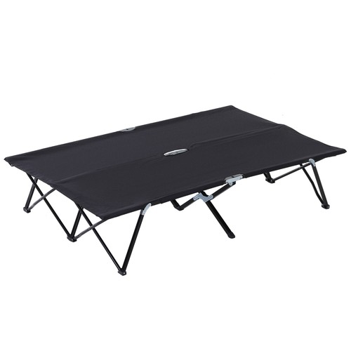 Double folding camping cot - folding,