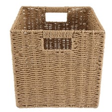 Woven Seagrass Farmhouse Kitchen Storage Organizer Basket Bin with Handles5937