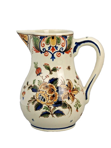 Vintage delft polychrome jug - vintage,