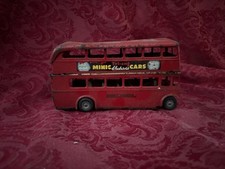 TRI-ANG MINIC CLOCKWORK TIN LONDON DOUBLE DECKER BUS - For Parts See Pictures
