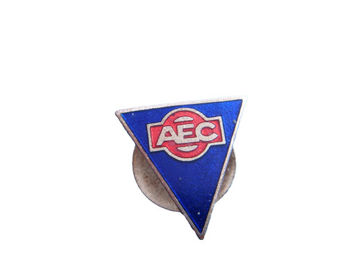 Vintage aec enamel - lapel, badge