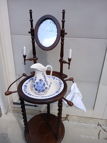 Vintage wash basin stand with - wash,