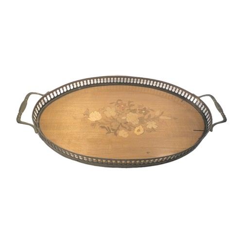 Vintage oval serving - vintage, tray
