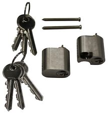 Scandinavian Oval Lock Cylinder Barrel To Suit Assa - Ruko Silver Locks 1 Pair 