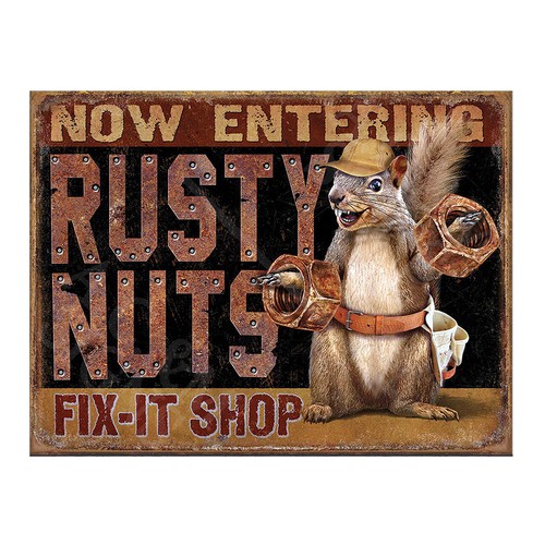 Metal garage sign pub - garage,