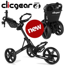 Clicgear 4.0 Golf Push Trolley Cart Black Umbrella + Drinks Holder - NEW! 2024