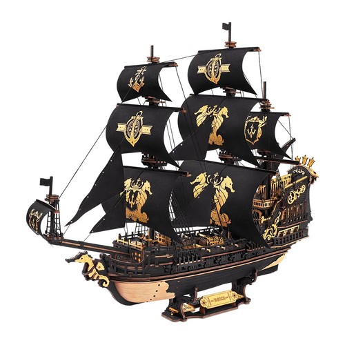 Rokr seahorse barque wooden - seahorse, 3d