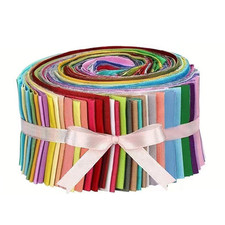 40 Pieces Jelly Rolls Fabric Various Pattern Precut Bundle Craft Cotton Quilting