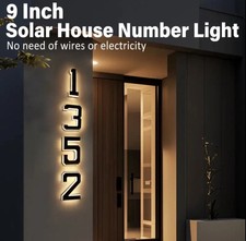 Solar House Numbers Lighted