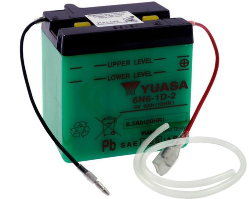 Battery 6ah yuasa 6n6 2 - battery, 6v