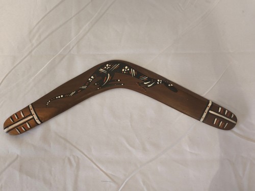 Vintage wood boomerang - wood,