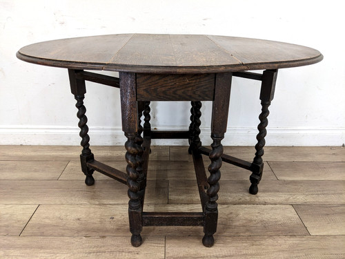 Dining table vintage oak drop - table,