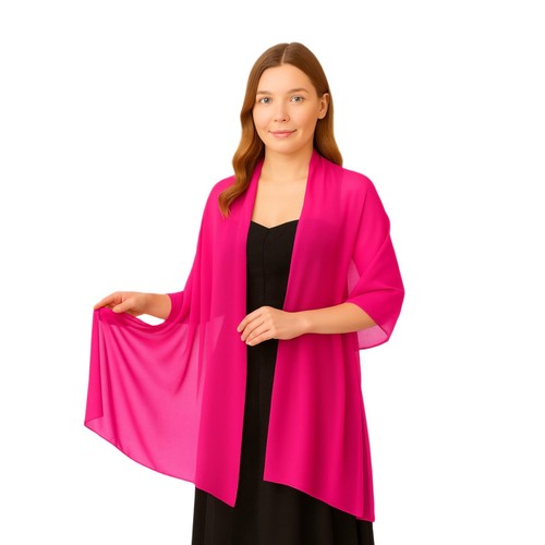 Chiffon shawls for women - chiffon, plain