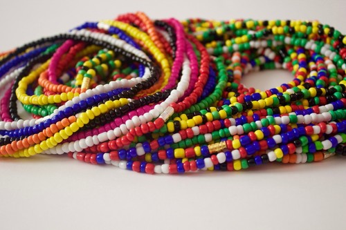 African waist beads opaque - african, /