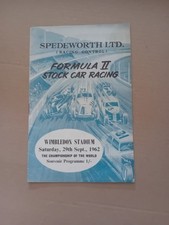  SPEDEWORTH  SUPERSTOX STOCK CAR RACING WORLD FINAL PROGRAMME 29TH SEPT 1962