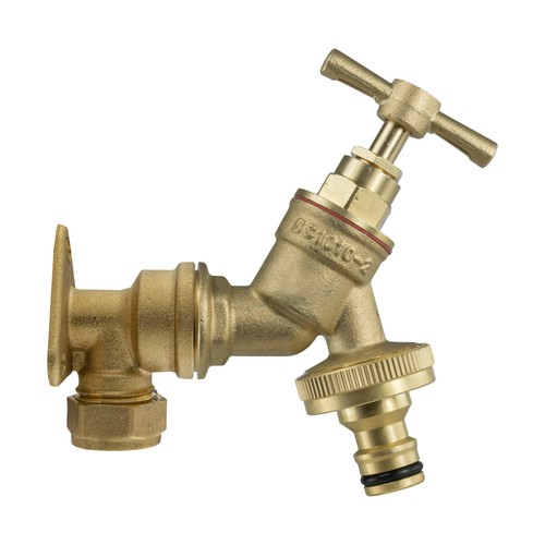 22mm brass wall - brass, kit