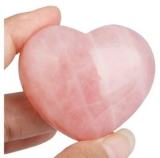 Pink Rose Quartz Crystal Heart