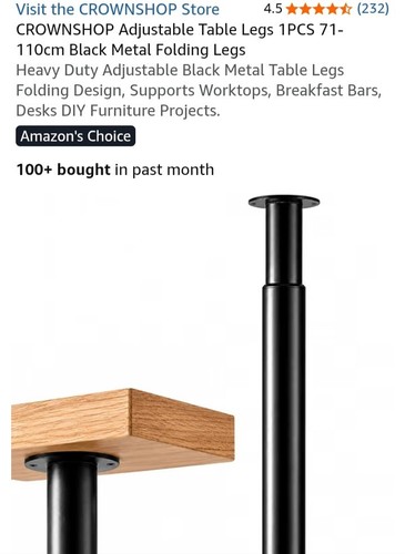 Adjustable table leg - table,