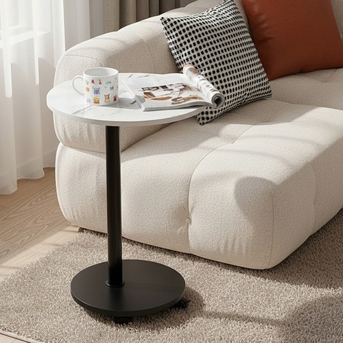 Rolling side table with - table,