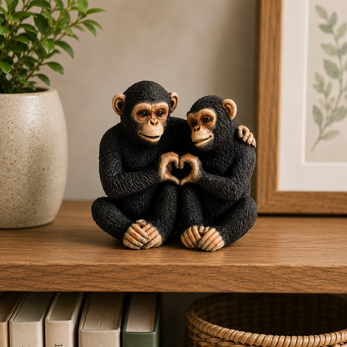 Chimpanzee love figurine - love,